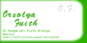 orsolya fuith business card
